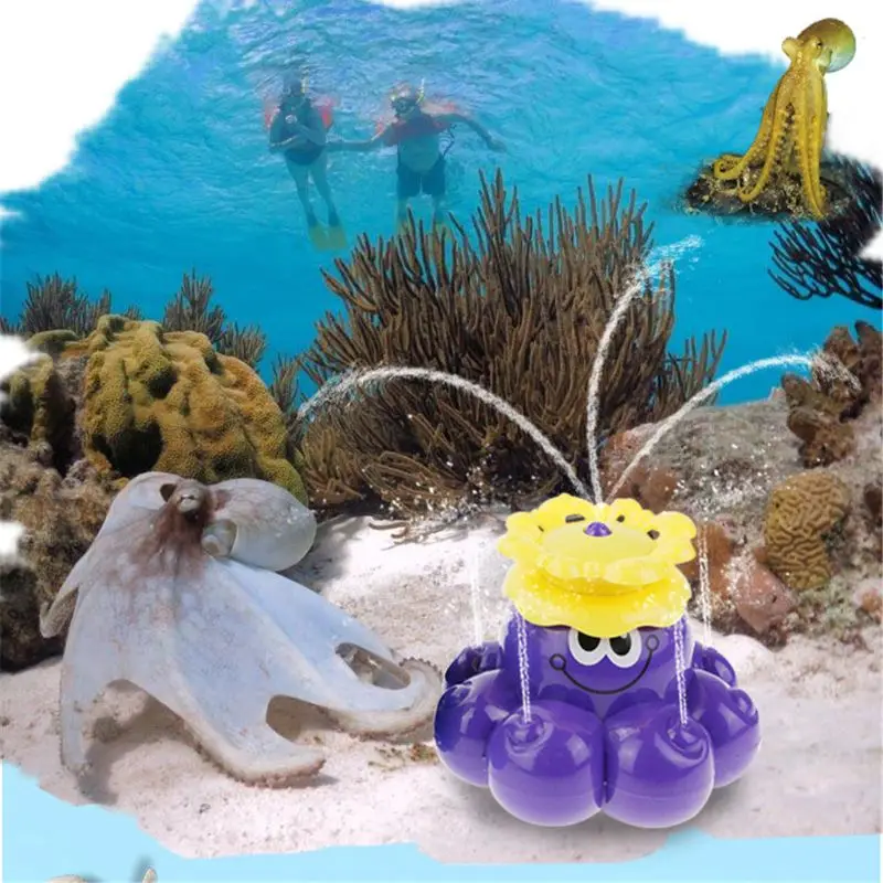 OOTDTY Spray Water Octopus (Random Colour), Can Float Rotate With Fountain Bathtub Shower Pool Bathroom Toy OOTDTY Spray Water Octopus (Random Colour), Can Float Rotate With Fountain Bathtub Shower Pool Bathroom Toy