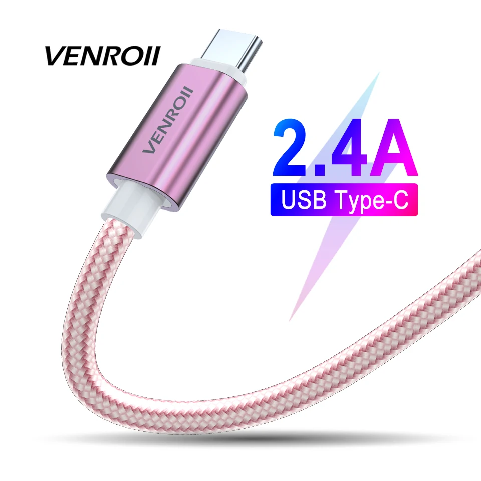2.4A USB C кабель для Oneplus 6 6t Xiaomi Mi Mix 3 Huawei P20 Lite Type Быстрая зарядка данных Kable Samsung S9