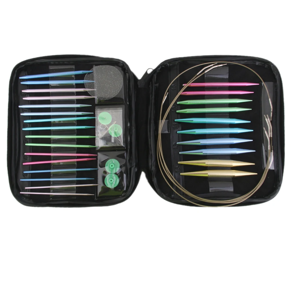 Best Price 13 Sizes Interchangeable Aluminium Circular Crochet Knitting Needles with Case 2.75mm-10mm Best Price 13 Sizes Interchangeable Aluminium Circular Crochet Knitting Needles with Case 2.75mm-10mm