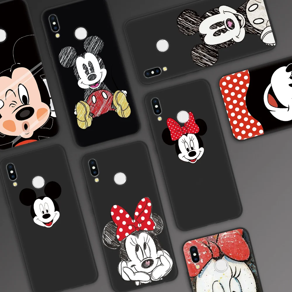 

Cartoon Cute Black Soft TPU Cover For Huawei Honor Play View 20 7A Pro 6A 8X 10 Nova 3 3i 4 2i 3e 4e P30 P20 Lite Plus Pro Case