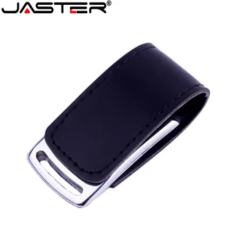 

JASTER Real Pen Drive 8GB 16GB 32GB 64GB Leather USB Flash Drive Custom Logo Printing For Promotional Gifts Pendrive