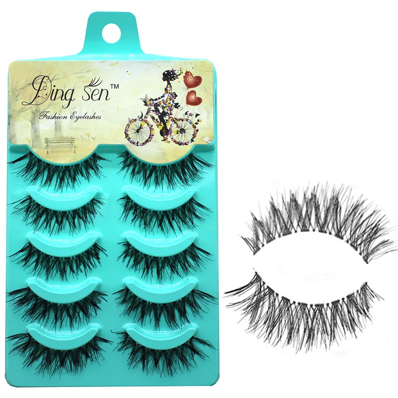 

DINGSEN False eyelashes ,five pairs wings- 5 pairs messy