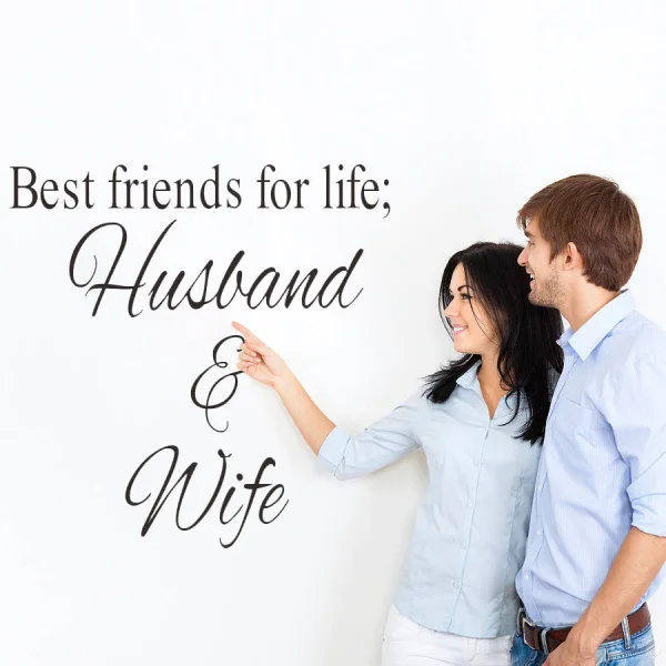 Best Friends For Life Husband And Wife Art Quote Wall Sticker Unique Best Husband And Wife Best Friends For Life Husband And Wife Art Quote Wall Sticker Unique Best Husband And Wife