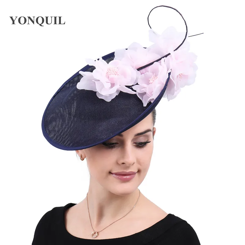 Charming Big Kentucky Derby Hair Fascinators Navy Hats Ladies Elagnt