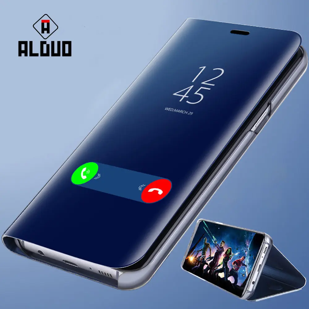 

Clear View Mirror Flip Case For Xiaomi Redmi 6A MiA1 Mi6 mix 2 4X Leather Stand Cover For Note 4X Note 5 Redmi Note 4 5 5Plus 6A