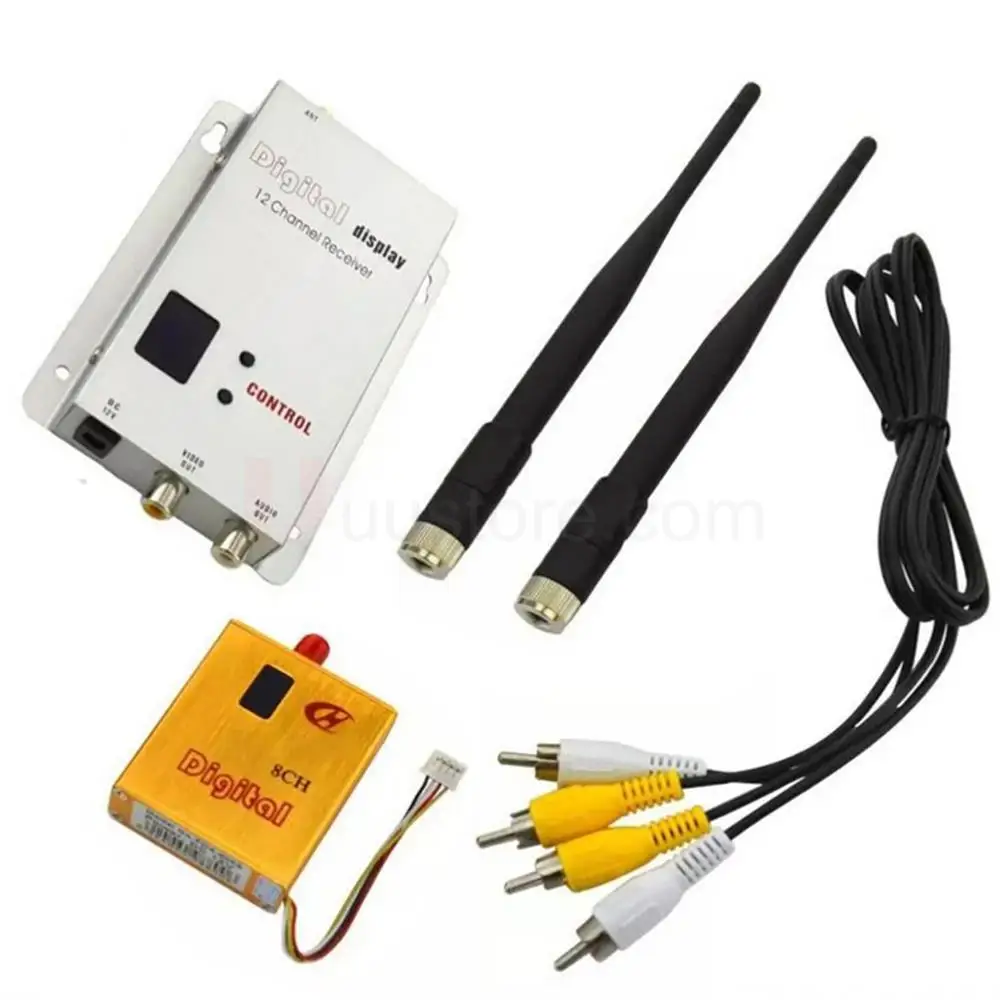 FPV 1.2Ghz 8ch 800Mw Digital Video Av AV Sender TV Audio Video Transmitter Rc Aircaft multicopter