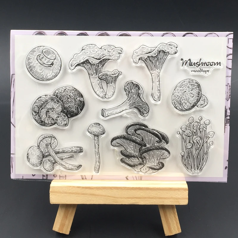 

ZFPARTY Mushroom Transparent Clear Silicone Stamps for DIY Scrapbooking/Card Making/Decorative sheets