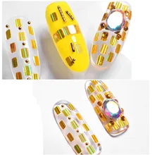 12 видов цветов с круглыми стразами Ослепительная наклейка цветной дизайн ногтей украшение