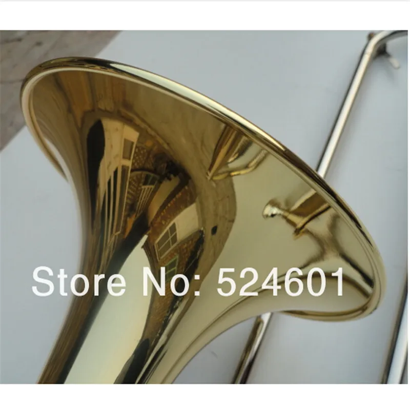 

Wholesale Brand Eb Alto Trombone High Quality Gold Lacquer Yellow Brass Eb Alto Trombone Student Horn Nice Sound Trombone Gifts