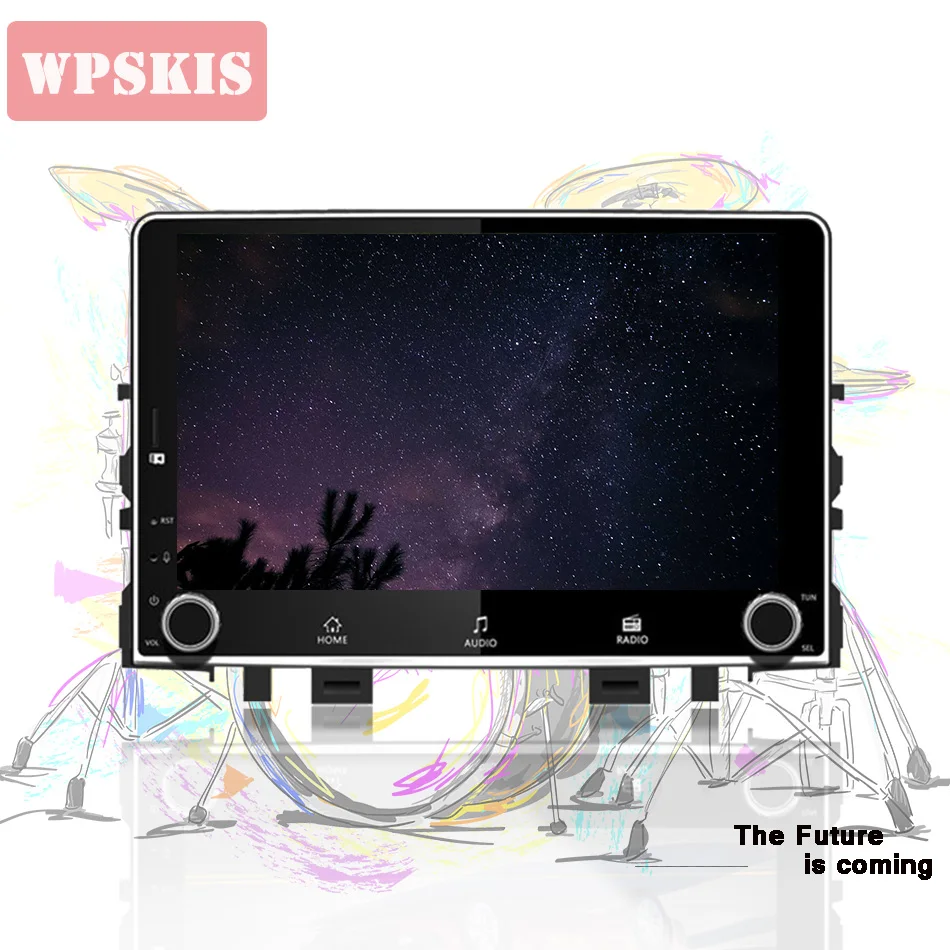Excellent Auto Android 9.0 4GB+64GB 1024*600 Full HD Car DVD player GPS navigation for KIA RIO 2017 2018 Car DVD GPS Navigation Head Unit 1