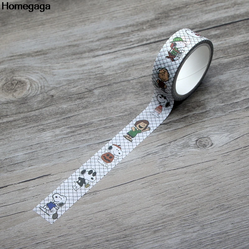 

Homegaga Peanuts cartoon dogs kids funny Washi tape diy Scrapbooking Adhesive Paper Masking Tape Printed Patterns stickers D1975