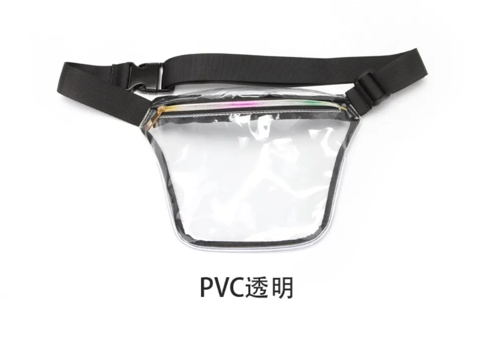 Новейшая модная прозрачная поясная сумка для женщин, сумка для груди, Прозрачный лазерный небольшой размер, ПВХ прозрачный - Цвет: 2