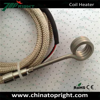 

ID 16X12.7mm 120v 250w Enail hot runner coil heater with 5 pin xlr connector