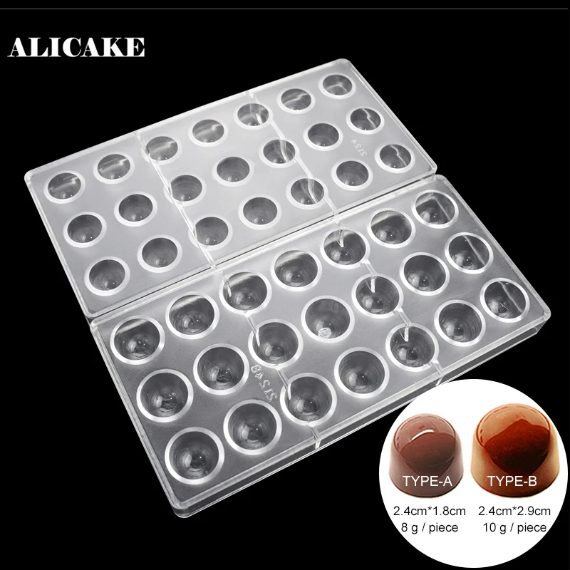 

2Pcs Chocolate Mold Pudding Bullet Form Plastic Baking Pastry Tools Polycarbonate Cake Decoration for Baker Party Bakeware Mould