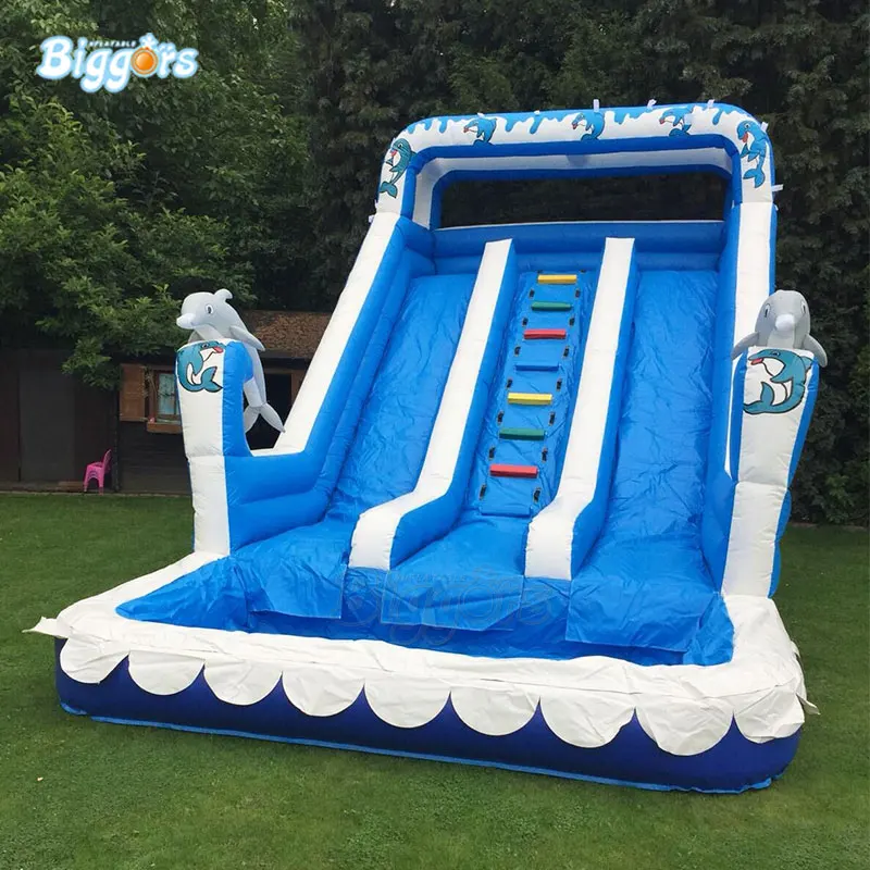 

New Funny Summer Park Games PVC Inflatable Water Slide Pool Slide With Blower