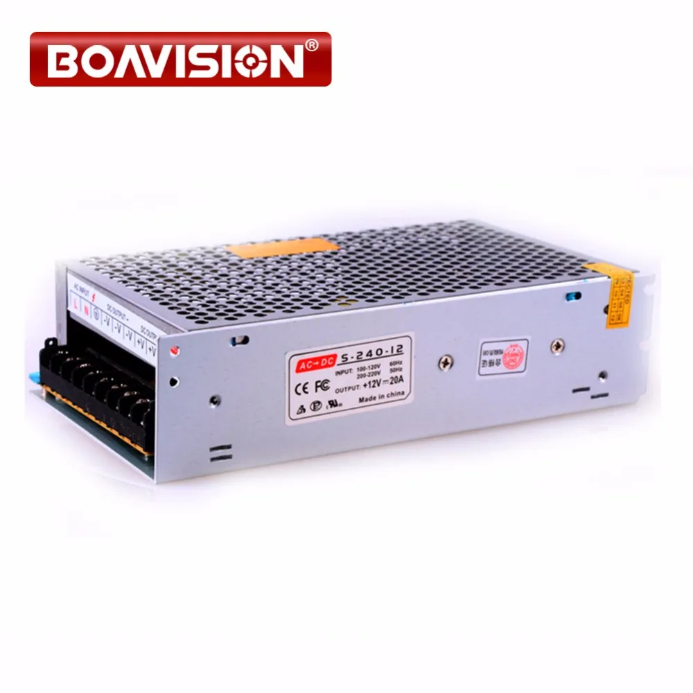 

Power supply 12V 20A 240W DC Switching CCTV Power Supply Transformer LED CCTV Camera DVR Security