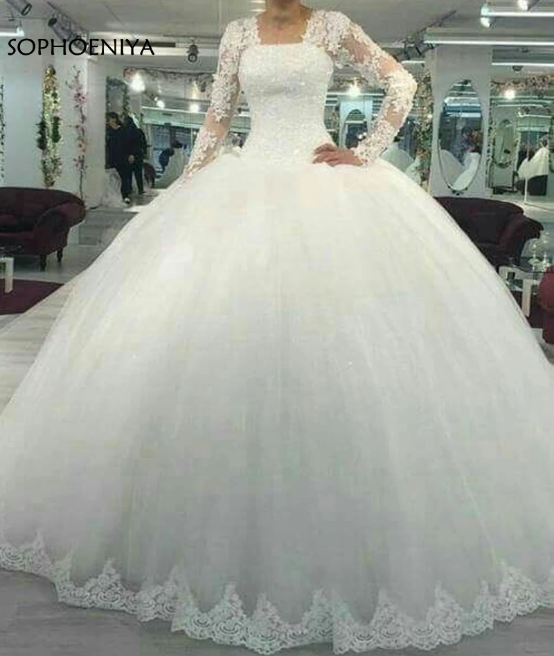 New Arrival Long sleeve wedding dresses 2019 muslim wedding dress Lace Beading Robe de mariee bridal gown Abito da sposa New Arrival Long sleeve wedding dresses 2019 muslim wedding dress Lace Beading Robe de mariee bridal gown Abito da sposa