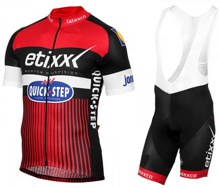 

2018 Quick Step Cycling Clothing Bike jersey Quick Dry Mens Bicycle clothes mens summer team Cycling Jerseys gel bike shorts set