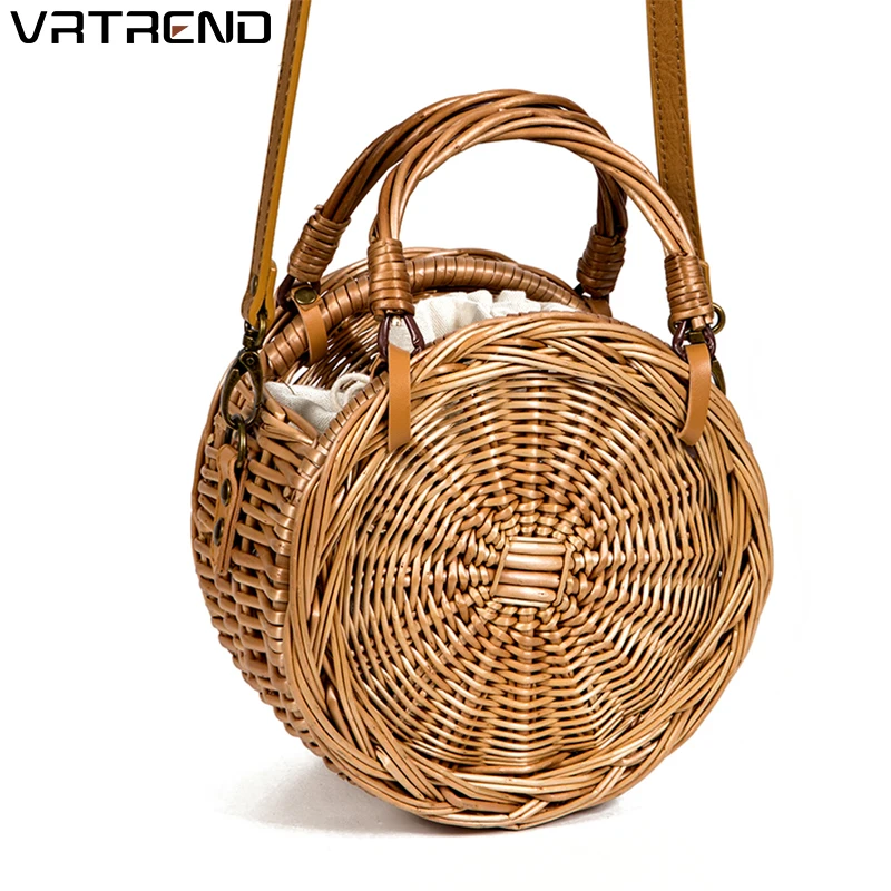 Женская сумка из ротанга VRTREND Пляжная плетеная ручной работы летняя 2019|Сумки с