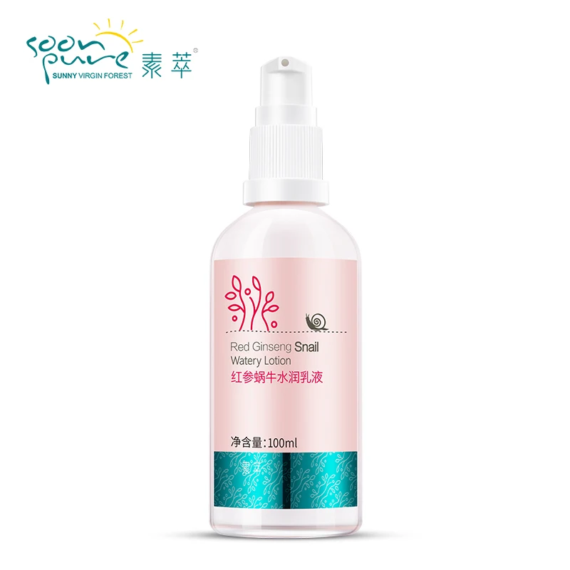 

SOON PURE Red Ginseng Snail Hydrating Lotion Face Care Moisturizing Skin Whitening Lifting Firming Anti Aging Acne Treatment