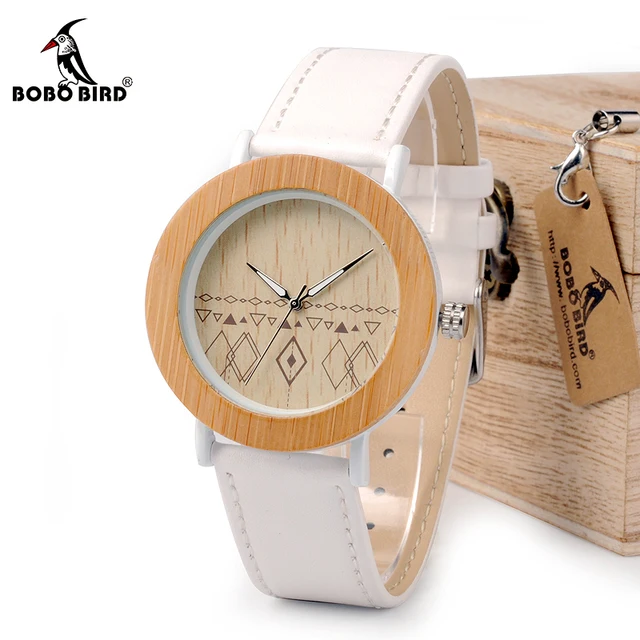 BOBO BIRD WE24 Unisex Top Brand Designer Wristwatches For Women Nature Bamboo & BOBO BIRD WE24 Unisex Top Brand Designer Wristwatches For Women Nature Bamboo &
