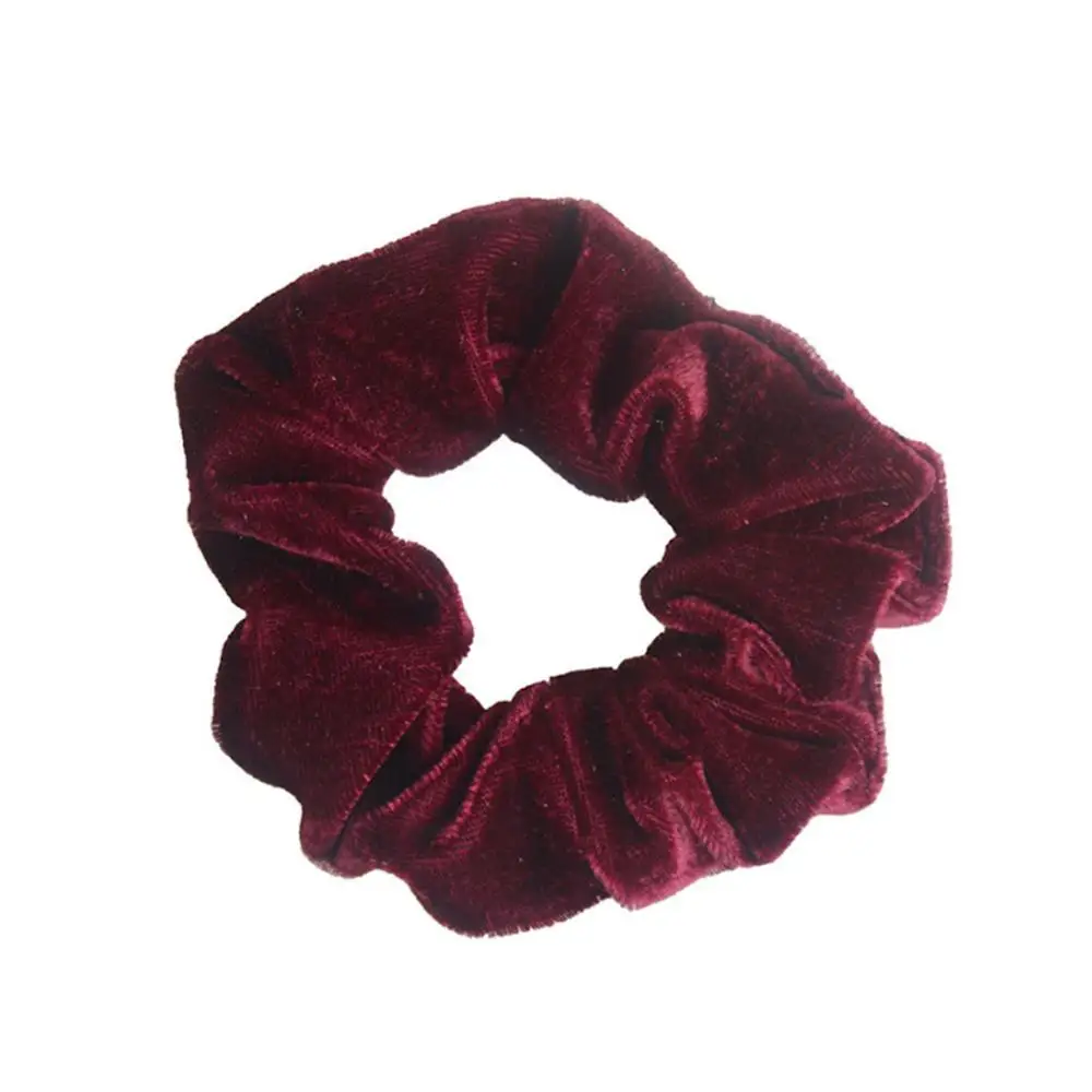 1 шт Мода мягкий бархат большой Упругие волосы веревки Scrunchies для Для Женщин Девочек Сладкий сплошной волос держатель ленты Галстуки резинка для волос аксессуары - Цвет: Velvet-A10