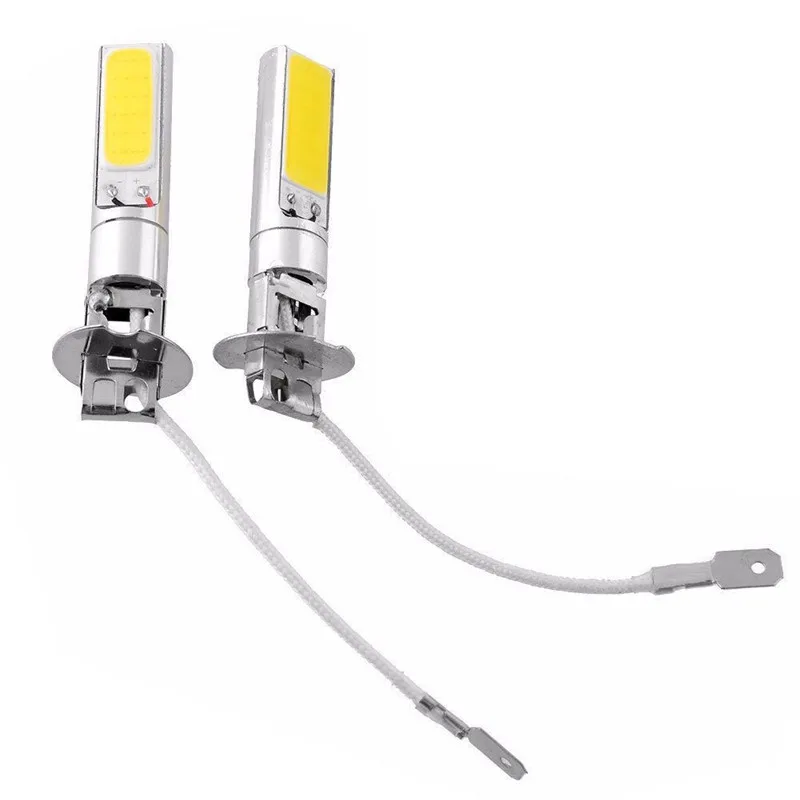 

1Pcs COB LED Bright Xenon White Low Consumption High Power Ultra Long Life 6000K H3 Car Auto Fog Light Lamp Bulb 12V#269408