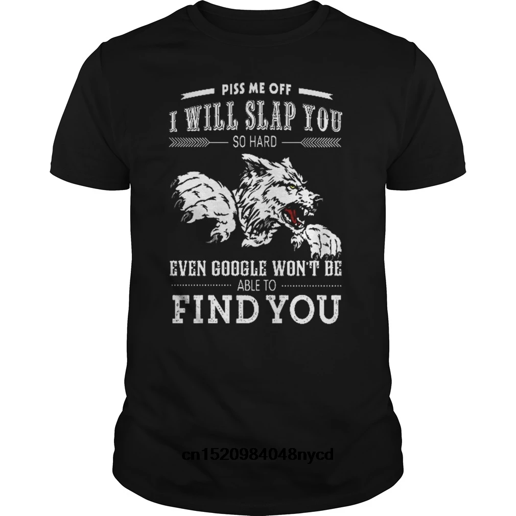 Забавные футболки волк любитель я буду пощечину вы t SHIRTpng 2018 модная футболка