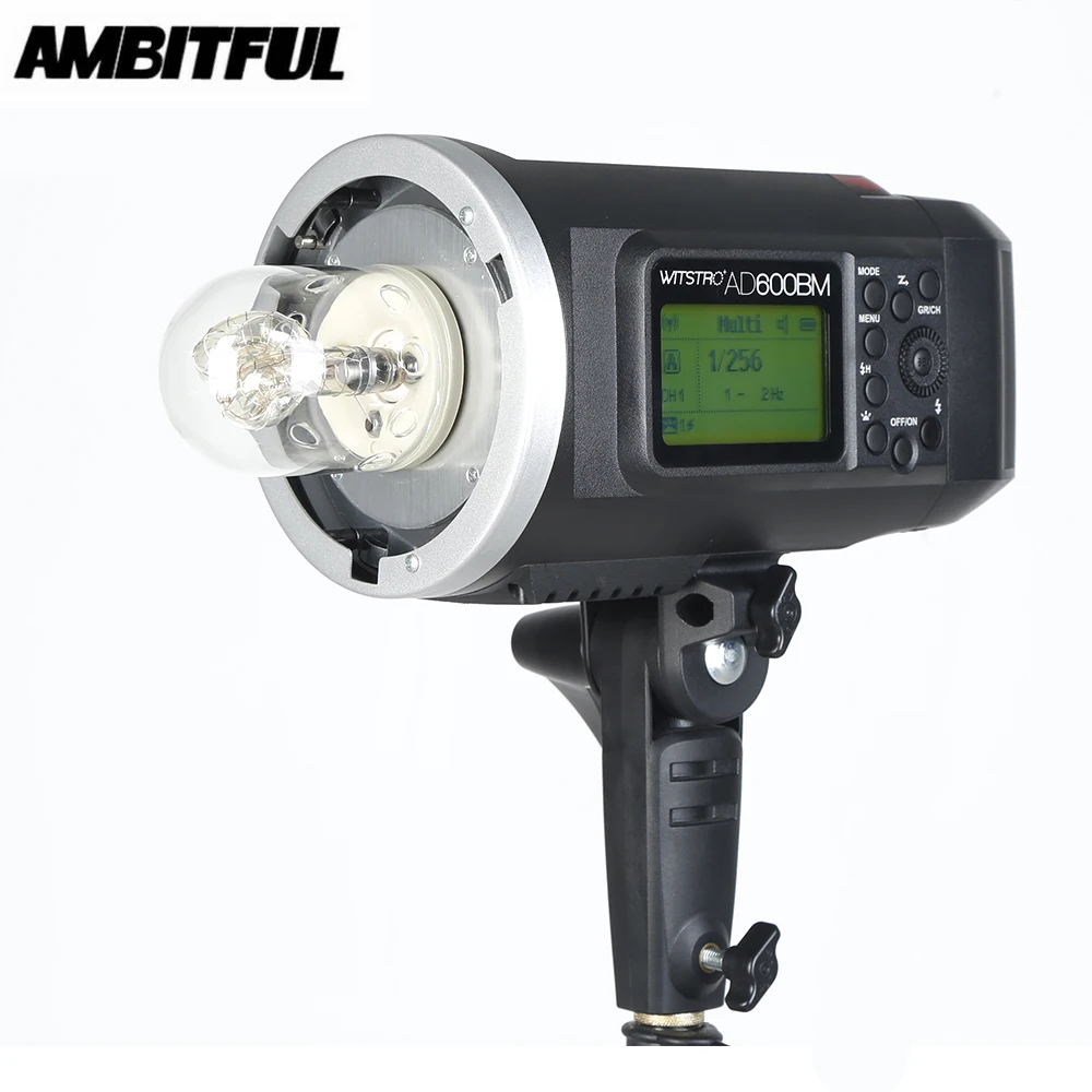 

Godox AD600BM 600Ws GN87 Bowens Mount High Speed Sync Outdoor Flash Strobe Light with 2.4G Wireless X System, 8700mAh Battery