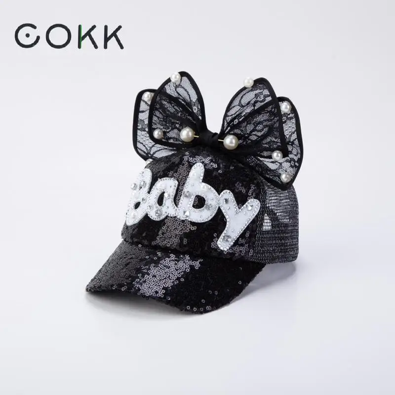Prix pour Cokk enfants casquette de baseball hip hop snapback chapeaux pour les filles bébé grand fil Arc Sequin Mesh Enfants D'été Cap Pare-Soleil 3-8 Année Os Prix pour Cokk enfants casquette de baseball hip hop snapback chapeaux pour les filles bébé grand fil Arc Sequin Mesh Enfants D'été Cap Pare-Soleil 3-8 Année Os