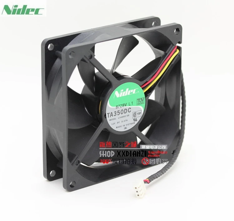 Вентилятор охлаждения воздуха для Nidec TA350DC L34880 68 9025 12V 0.27A корпус процессора|nidec