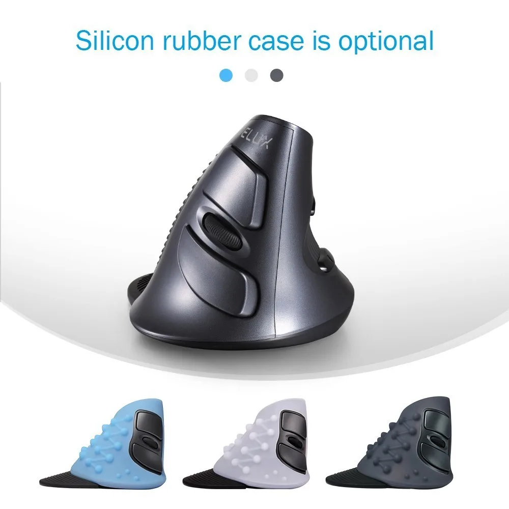 DELUX-人間工学に基づいたワイヤレスマウスM618gx,垂直,6ボタン