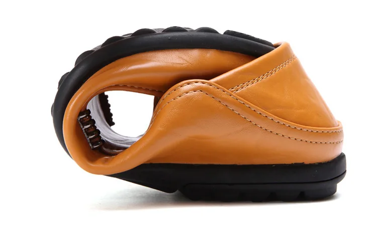 Лето jintoho/модная повседневная мужская обувь; дышащая мужская обувь; Мужская обувь из натуральной кожи без застежки; мужские кожаные лоферы на плоской подошве