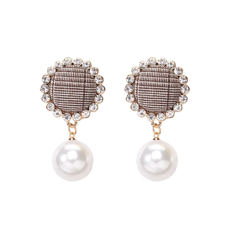 

MADALENA SARARA Fashion Dangle Earrings S925 Pin With Simulation Pearl Earrings