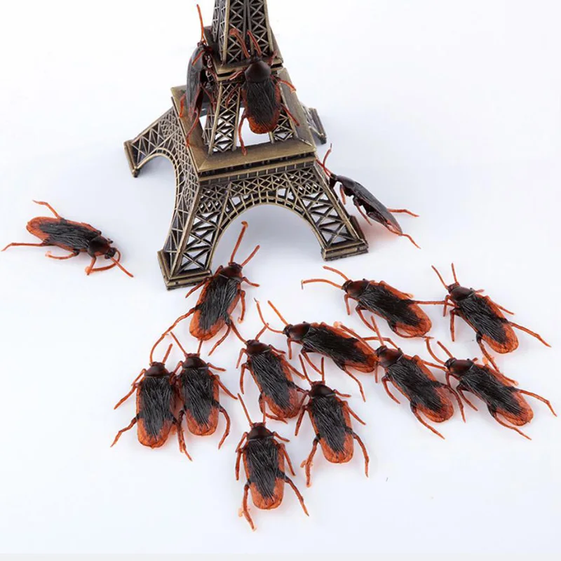

Simulation Cockroach Halloween Decoration Props Plastic Funny Tricky Gags Toys Ornaments Practical Jokes Gadget For Children
