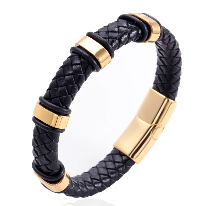 

2019 Erkek Bileklik Bracelets & Bangles Magnetic Buckle Woven Leather Bracelet, Friend Gift Christ Casual Handmade Bracelet