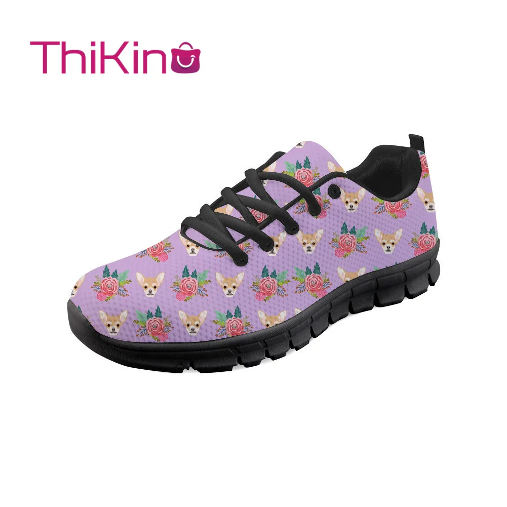 

Thikin Women Chihuahua Sneakers Women Shoes Casual Flat Shoes Ladies Breathable Mesh Woman Walking Shoes Zapatos Mujer