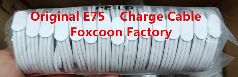 

1m 3ft Foxconn Genuine Original E75 Cable Chip OD:3.0mm Data USB charger Cable for 6 6s 7 8 Plus X XS XR XS Max cable With Box