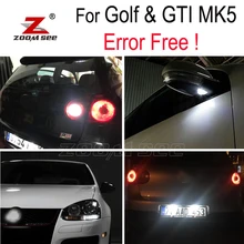 Bianco della lampadina Reverse + Sotto specchio + targa per VW GTI Coniglio Golf 5 MK5 MK V LED Esterno + luce di parcheggio kit (06-09)