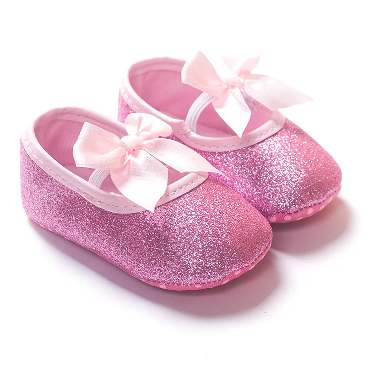 Золотые и Серебристые туфли для маленьких девочек; мягкие Нескользящие От 0 до 1 года; обувь для малышей