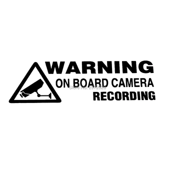 

Car Styling New Fashion Style Warning Camera Recording Car Accessory Funny Creative Reflective Stickers Car Whole Body Decal