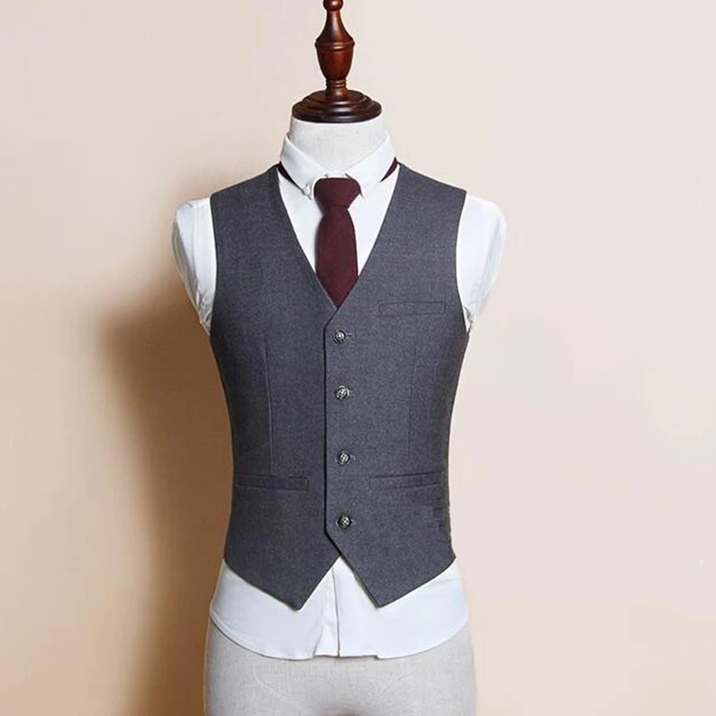 33 Men Vest Suit Waistcoats Blazers Jackets Men's Casual Fashion Slim Fit Sleeveless Business Dress Suit Vest