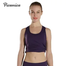 Picemice Для женщин Спортивный жилет быстросохнущая Спорт на открытом воздухе запуск рубашки сезон: весна–лето дышащая Фитнес Девушки Тонкий Танк Йога Рубашка