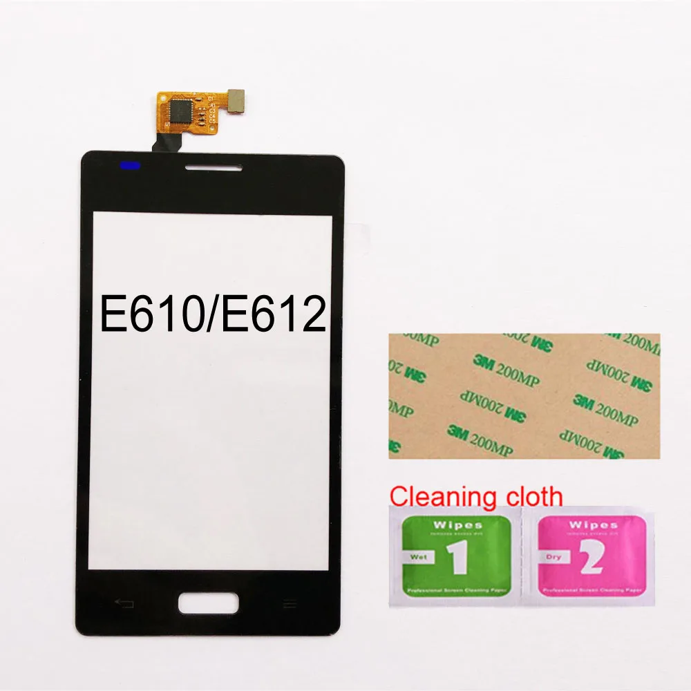 Black No Tools 4,0 ''для LG Optimus L5 E610 E612 сенсорный экран дигитайзер сенсор сенсорный экран замена панели - Цвет: Black No Tools