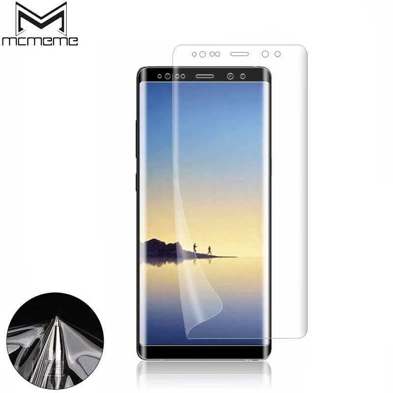 MCMEME 3D Curved Full Cover Soft PET Film For Samsung Galaxy Note 8 HD Clear LCD Screen Protector Film For Samsung Note 8 Note8