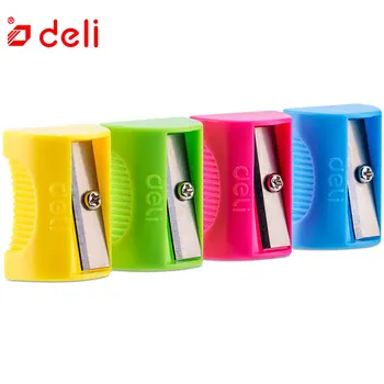 

Deli Simple Pencil Sharpeners School Office Supplies Mechanical Students Pencil Sharpener 4 Colors apontador de lapis Sharpeners