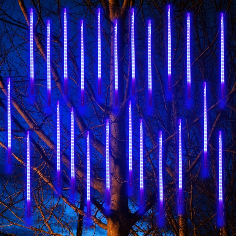 

50cm 8pcs LED Meteor Shower Rain Tube Lights Waterproof Christmas Tree Wedding Party Decoration Garden Lighting Lamp EU Plug