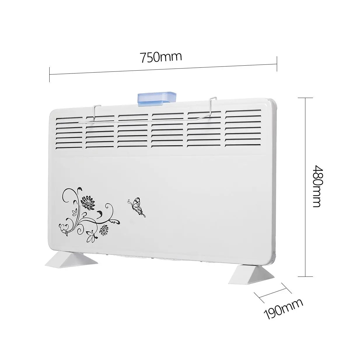 2000W 220V Electric Heater 6 Windows Heater Wall Metal Shell Stove Radiator Warmer Household Room Heating Fan Machine