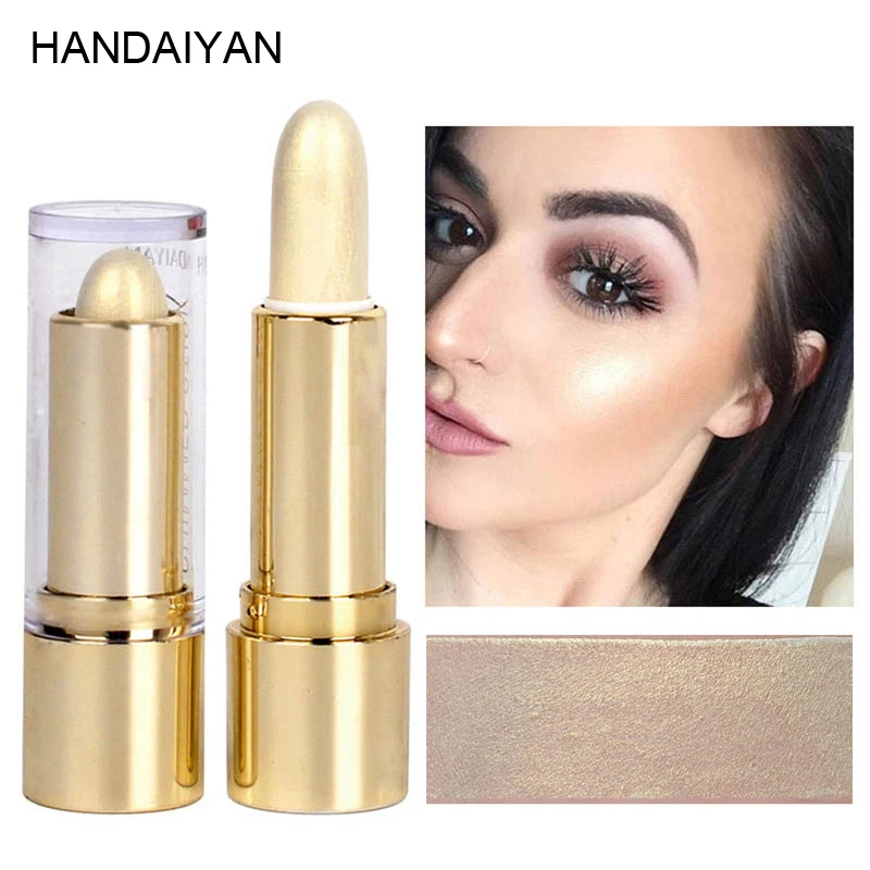

handaiyan Base Contouring Shimmer Highlighter Makeup Stick Silver Gold Eye Face Brighten Glitter Bronzer Highlight Pen Cosmetic