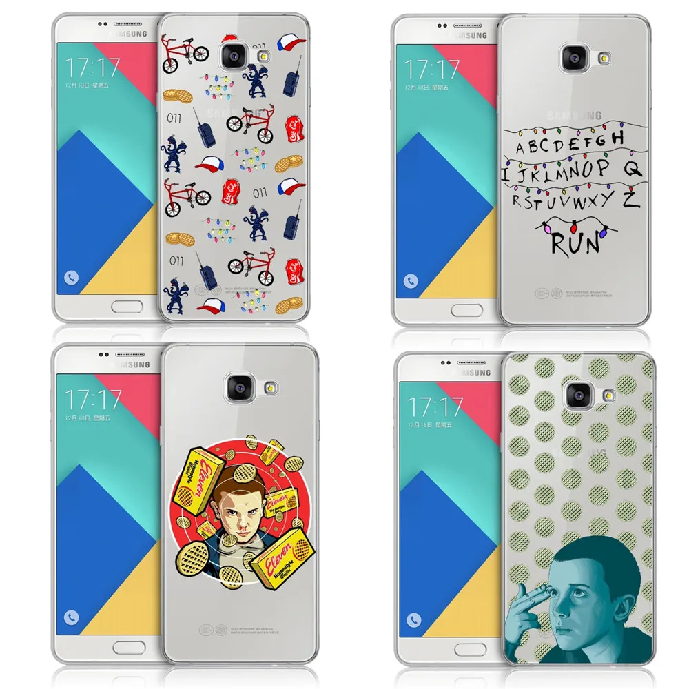 

TV Stranger Things Pattern Clear Silicon Soft TPU Phone Case For Samsung Galaxy S5 S6 S7 Edge S8Plus A3 A5 A7 2017 J3 J5 J7 2016